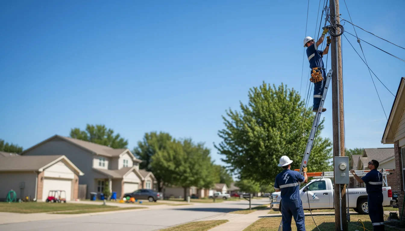 Residential electrician providing installation services in Ponca City, OK